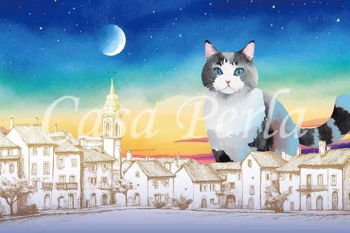 ga_009 月夜の巨大猫