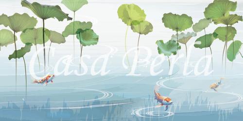 js_009 池の蓮と鯉